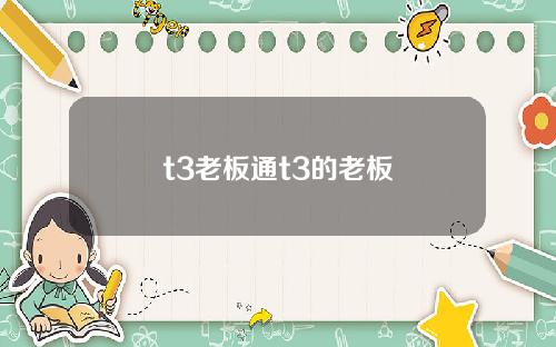 t3老板通t3的老板