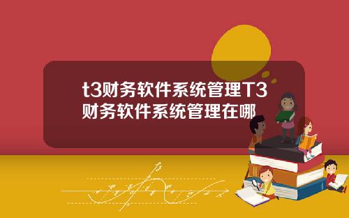 t3财务软件系统管理T3财务软件系统管理在哪