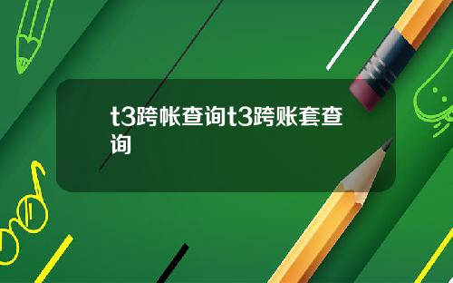 t3跨帐查询t3跨账套查询
