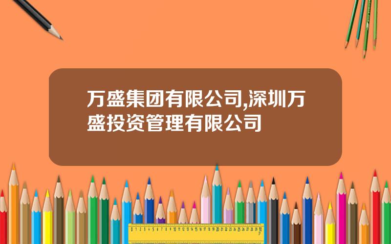 万盛集团有限公司,深圳万盛投资管理有限公司