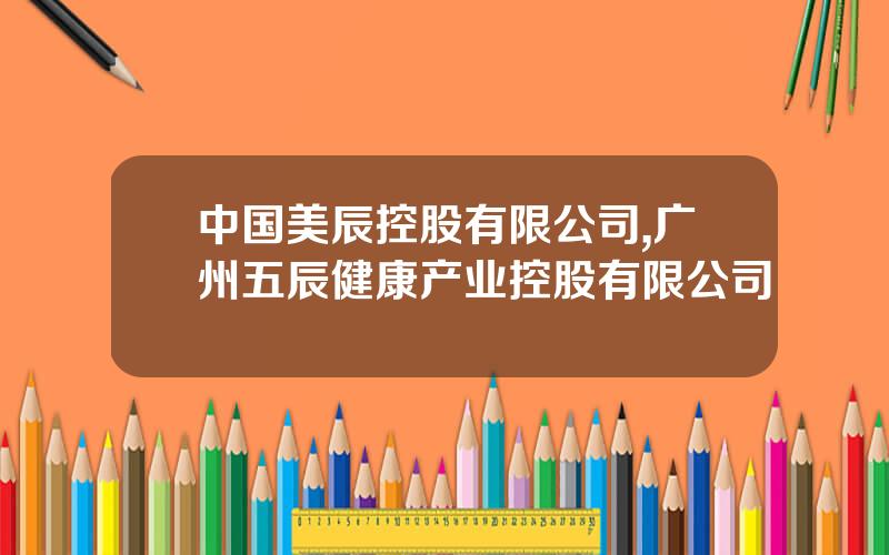 中国美辰控股有限公司,广州五辰健康产业控股有限公司