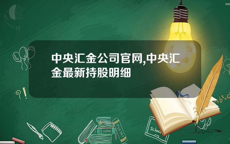中央汇金公司官网,中央汇金最新持股明细