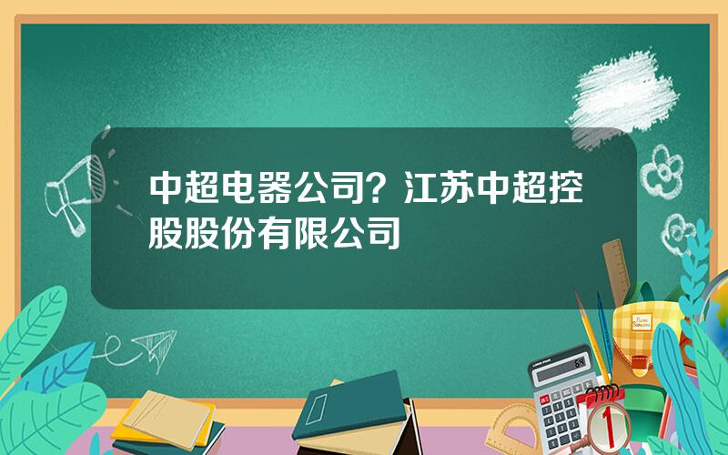 中超电器公司？江苏中超控股股份有限公司