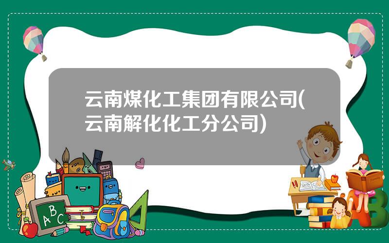云南煤化工集团有限公司(云南解化化工分公司)