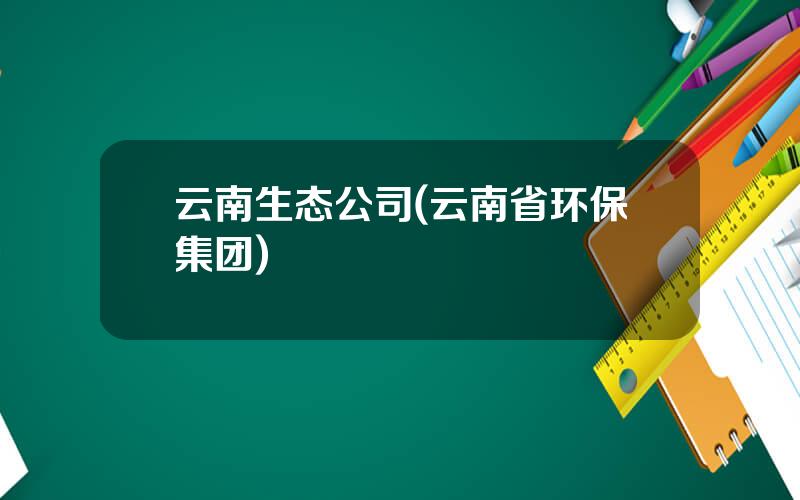 云南生态公司(云南省环保集团)