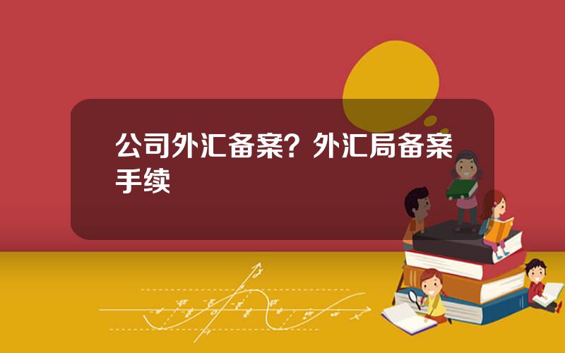 公司外汇备案？外汇局备案手续