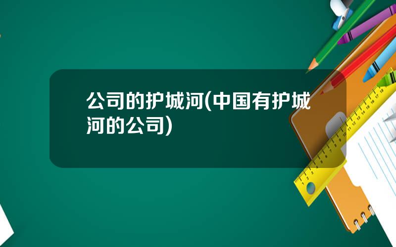 公司的护城河(中国有护城河的公司)