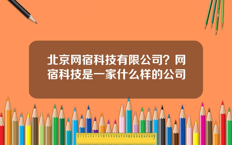北京网宿科技有限公司？网宿科技是一家什么样的公司