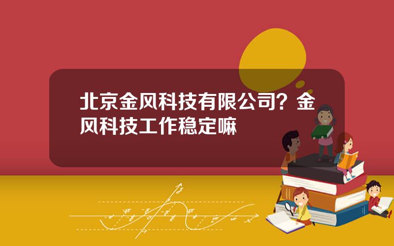 北京金风科技有限公司？金风科技工作稳定嘛