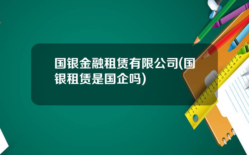 国银金融租赁有限公司(国银租赁是国企吗)