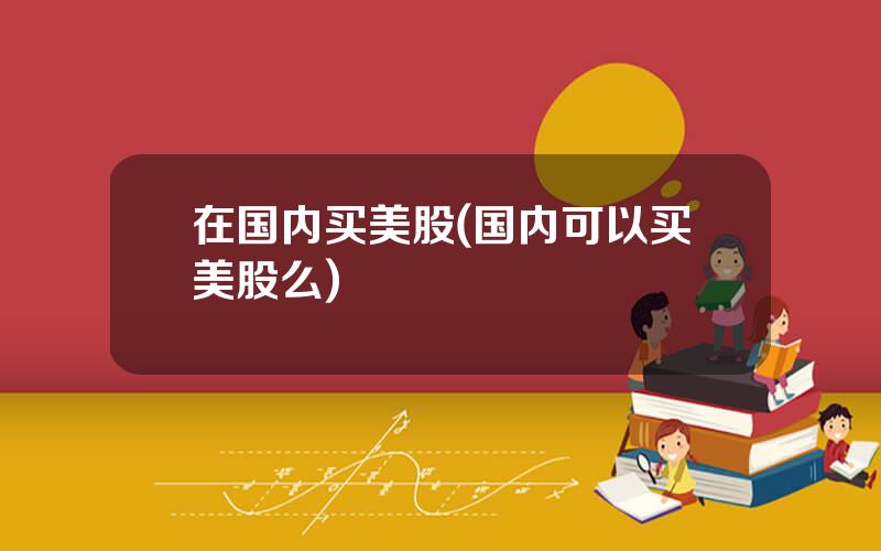 在国内买美股(国内可以买美股么)