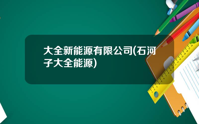 大全新能源有限公司(石河子大全能源)
