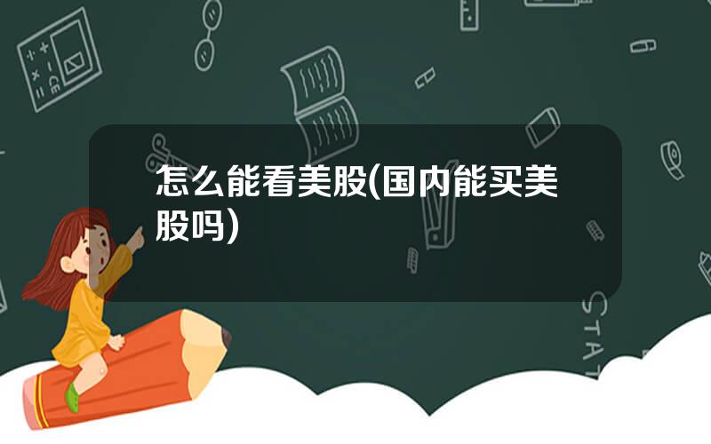 怎么能看美股(国内能买美股吗)