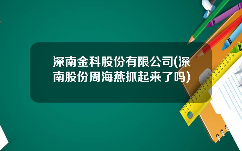 深南金科股份有限公司(深南股份周海燕抓起来了吗)