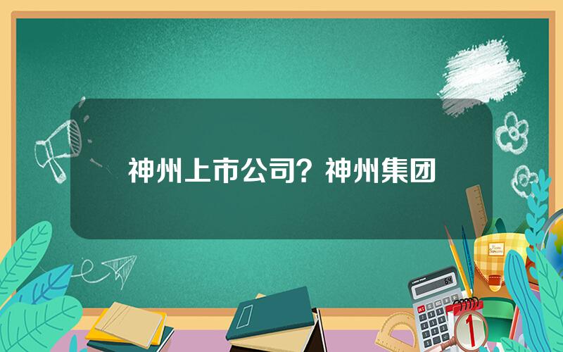 神州上市公司？神州集团
